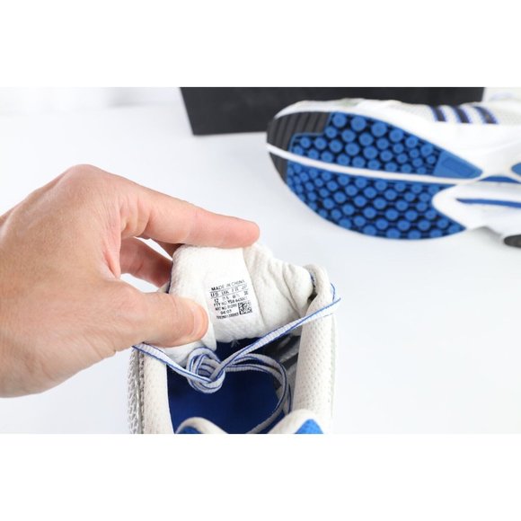 NOS Vintage Adidas Rotterdam Q.S Gym Jogging Running Shoes White Blue Mens 12 main image 7